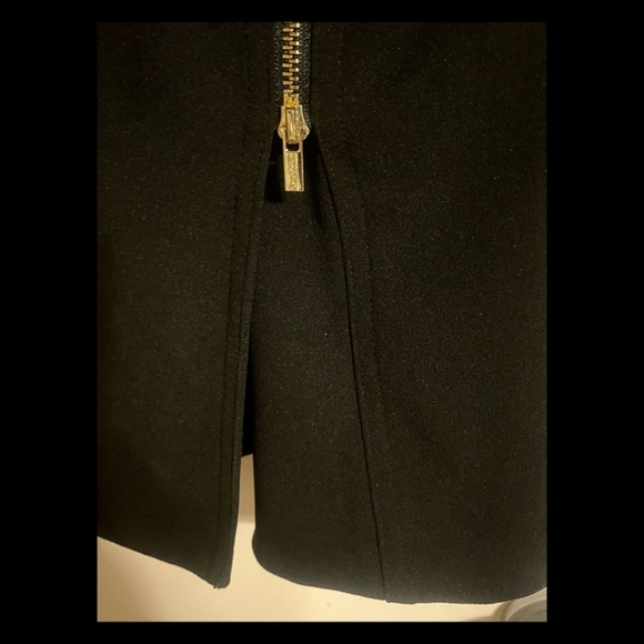 Calvin Klein 3/4 sleeve coat dress zippers/buttons black size 8 - Picture 5 of 5